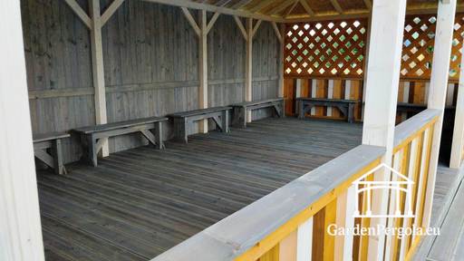 Cenador de jardín grande de 4x8m para jardín de infancia