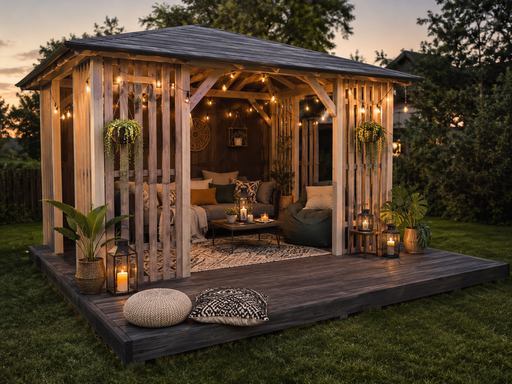 Gazebo de madera 3x4 m