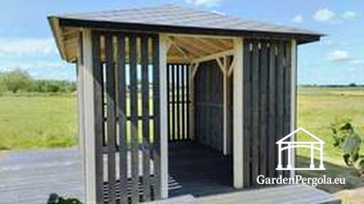 Gazebo de madera 3x4 m