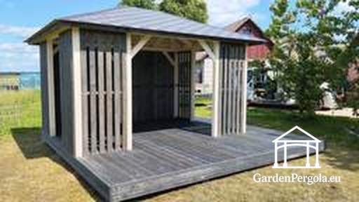 Gazebo de madera 3x4 m - garden gazebo pergola