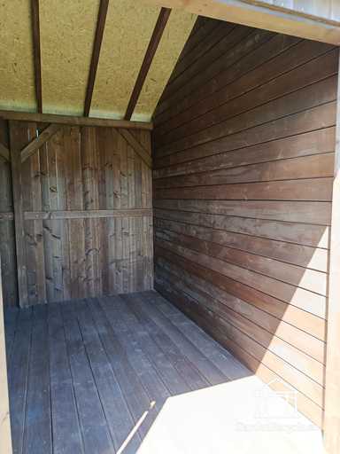 Cobertizo de Jardín de Madera a Medida de 3x5.5 m — Amplio Cobertizo de Almacenamiento con Puertas Dobles Anchas