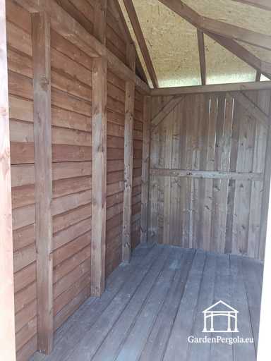 Cobertizo de Jardín de Madera a Medida de 3x5.5 m — Amplio Cobertizo de Almacenamiento con Puertas Dobles Anchas