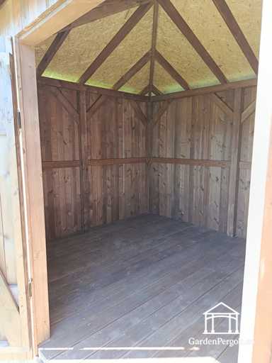 Cobertizo de Jardín de Madera a Medida de 3x5.5 m — Amplio Cobertizo de Almacenamiento con Puertas Dobles Anchas