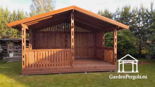Pérgola de Jardín de Madera Marrón 4x6 m - garden gazebo pergola
