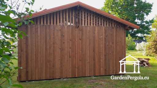 Pérgola de Jardín de Madera Marrón 4x6 m