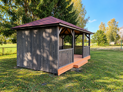 Pérgola de jardín de madera de 3x6 m